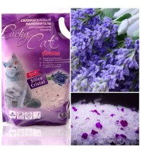 Lucky Cat наполнитель для кошек впитывающий силикагель арома Лаванда